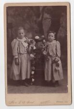 2 ANGRY SISTERS 1898 CABINET PHOTO-PHOTOGRAPHER L.S. BURT FRESNO CA INDENTIFIED picture