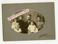 Vintage Matted Photo-Very Nice-Family of 5-Bath Beach, New York-Beard, Hair Comb picture
