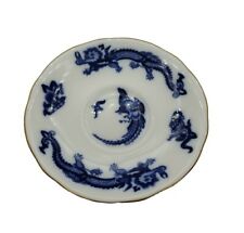 Coalport AD 1750 China Saucer Made in England 9250 Blue Dragons Gold Trimmed picture