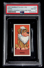 1957 BARRATT & CO LTD. WALT DISNEY CHARACTERS NANA #23 PSA 8 NM-MT RARE CARD picture