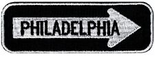 PHILADELPHIA ONE-WAY SIGN EMBROIDERED IRON-ON PATCH applique SOUVENIR ROAD new picture