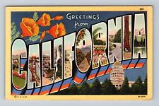 CA-California, LARGE LETTER Greetings, Antique, Vintage Postcard picture