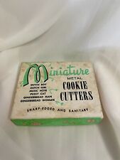 Vintage Miniature Metal Cookie Cutters  Set of 6 picture