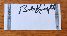 Autograph Bob Knight bookplate w/coa   INDIANA HOOSIERS BASKETBALL HALL OF FAME picture