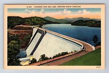 Hiwassee Dam NC-North Carolina, Hiwassee River, Antique Vintage History Postcard picture