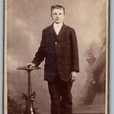 c1870s Marshalltown IA Handsome Young Man CDV Real Photo Butler Engraved Art H41 picture