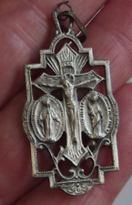 Pendant scapular medal Jesus Mary Joseph J.M.J. be with us on our way open work picture