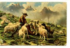 Mountain Shepherd & Sheep-Rosa Bonheur Artwork Painting-Stengel Vintage Postcard picture