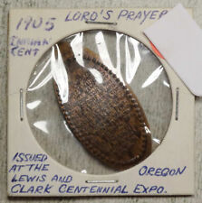 Elongated Cent Souvenir, Lord's Prayer, 1905 Lewis & Clark Expo    0529-57 picture