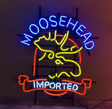 Moosehead Imported Beer Neon Sign 19x15 Lamp Light Glass Window Decor picture