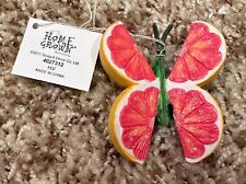 RARE Enesco Home Grown Collection Mini GRAPEFRUIT BUTTERFLY HTF 4027312 picture