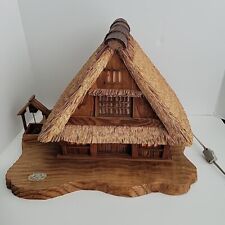 VTG Japanese Diorama Kominka House Light Thatched Roof Well Wood picture