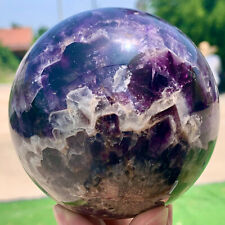 2.5LB Natural beautiful Dream Amethyst Quartz Crystal Sphere Ball Healing picture