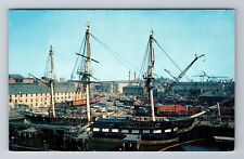 Charlestown MA- Massachusetts, USS Constitution, Antique, Vintage Postcard picture