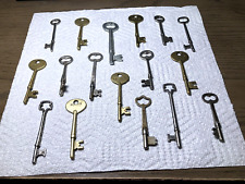 VINTAGE LOT of 17 SKELETON KEYS ~ GERMANY, KEENCUTTER, NEW BRITAIN, N&B,+ OTHERS picture