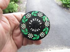Vintage Carter's Ideal Typewriter Ribbon Tin Sewing Case Graphics Flowers-Empty picture
