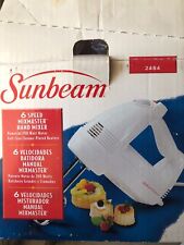 Sunbeam 6 Speed Mixmaster Hand Mixer 2484 With Attachments New In Box picture