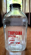 Vintage Glass Tropicana Orand Juice 64 oz. Bottle with Lid picture