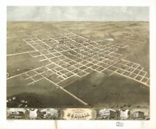 1869 Map| Bird's eye view of the city of Sedalia, Pettis Co., Missouri 1869| Mis picture