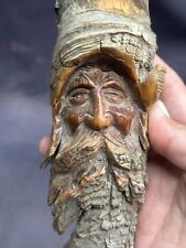 Vintage Don Marlin Hand Carved Spirit Old Man Hood Luck Fortune Wall - Signed picture