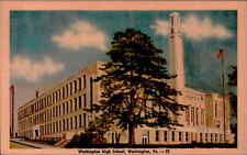 Postcard: Washington High School, Washington, Pa. - 52 HIGH SCHOOL picture