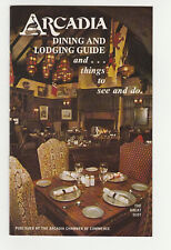 1976 Arcadia California Dining and Lodging Guide Brochure and Things to see do picture