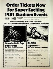 1981 Supercross Seattle Kingdome Houston Astrodome - Vintage Motorcycle Ad picture