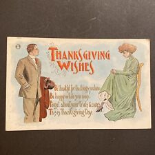 Thanksgiving Wishes VTG Postcard Embossed 1910 Be Thankful for the things  picture