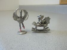 Hudson Fine Pewter 1982 Dancing Goose 2692 and Mouse on Rocking Horse 2587 picture