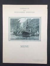 1953 Compagnie des Messageries Maritimes liner menu Maréchal Joffre manche picture