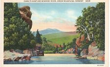 Camel's Hump Winooski River Green Mountains VT Linen Postcard 1938 Postmark-21 picture