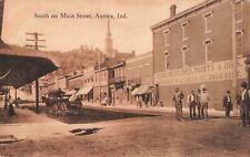 South on Main Street Aurora Indiana IN Drug Store 1915 Postcard picture