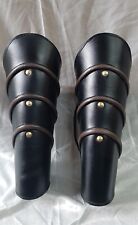 medival leather greaves in handmade armour picture