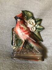 Vintage Rossini Cardinal Chalk ware Figurine With Working Thermometer picture