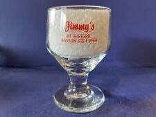 Rare Vintage 4” Jimmy’s At Historic Boston Fish Pier Glass  picture