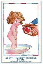 c1910's Nude Girl Red Cross Donation Fred Spurgin Posted Antique Postcard picture