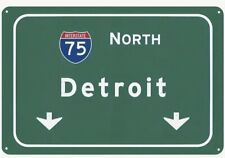 Detroit Michigan Highway Sigh 75 North Tin Sign 8 x 12 picture