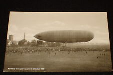 1909 Parseval Airship Augsburg Postcard Photograph Original German / Russian VG+ picture