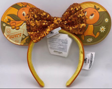 Disney‘Orange Bird Epcot Flower Garden Festival 2024 Minnie Mouse Ears Headband picture