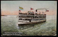 Vintage Postcard 1906 Excursion Steamer Pilgrim, Portland, Maine (ME) picture
