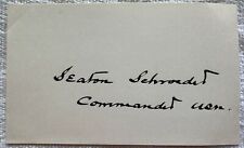 US Navy Admiral Seaton Schroeder Signed Autograph Union Civil War Signature picture
