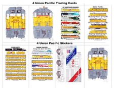 Union Pacific 4 Railroad Trading Cards & 4 Stickers Set 1 GP30 GP9 Andy Fletcher picture
