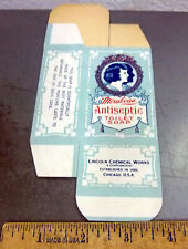  Vintage 1920s NEW unused Mirabeau Antiseptic toilet soap Box, colorful logo picture