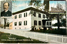 Postcard MD Frederick Maryland Richfield Admiral Schley's Birth Place 1909 picture