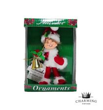 Vtg 2012 ANNALEE Mobilitee COZY CHRISTMAS ELF Ornament Doll 3