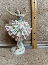 Vintage Dresden figurine porcelain lace ballerina 8559 picture
