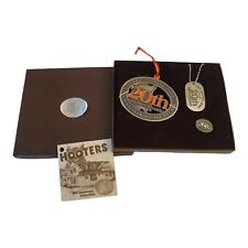 1983-2003 HOOTERS 20TH ANNIVERSARY Ornament, Dog Tag, Pin - Box Set picture