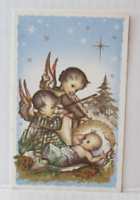 NATIVITY Vintage Christmas Greeting Card 1940's OS19 c picture