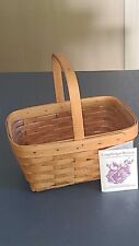 1996 Longaberger Large Basket with Plastic Protector picture