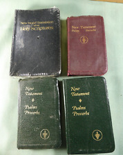 Lot of 4 WW2 US  Military Pocket Bibles picture